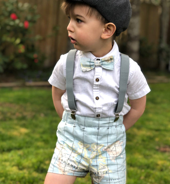 Map Bow-tie and Suspender Set