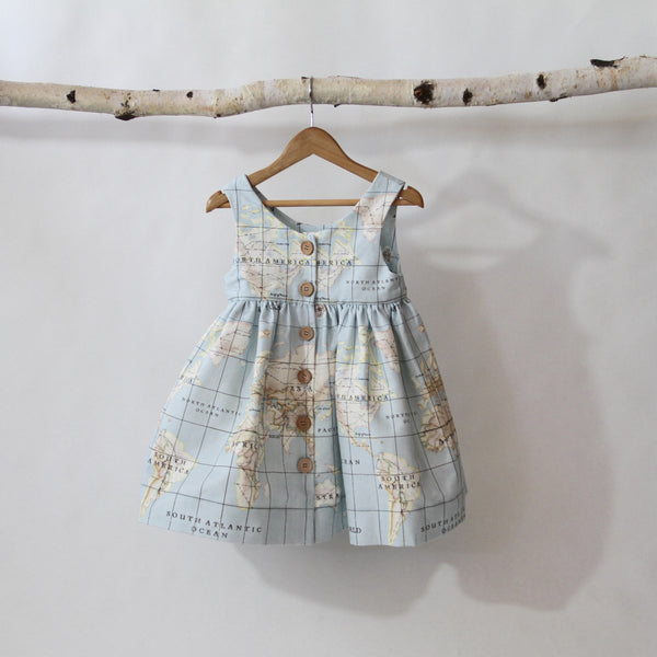 Signature Map Dress - Violett Valentine - Children Clothing - Boutique