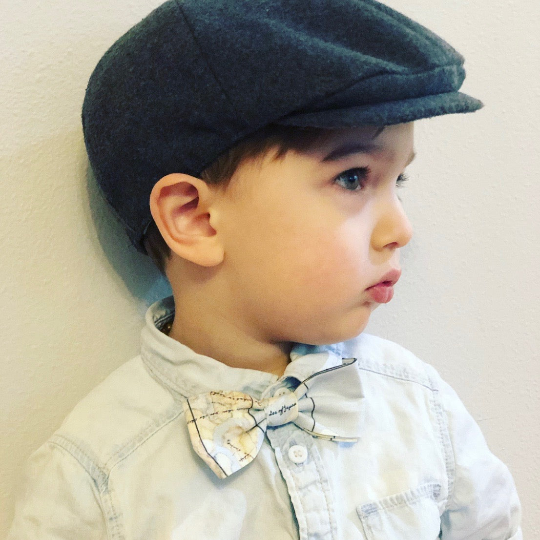 Little Gentleman's Map Bow-tie