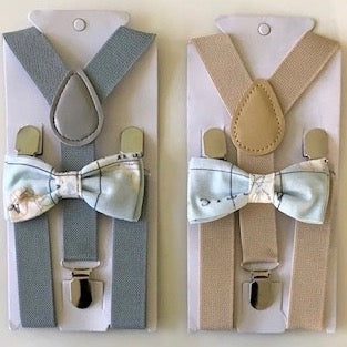 Map Bow-tie and Suspender Set