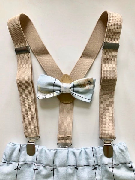 Map Bow-tie and Suspender Set