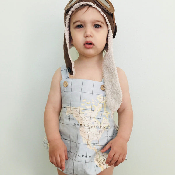 Map Romper - Violett Valentine - Children Clothing - Boutique