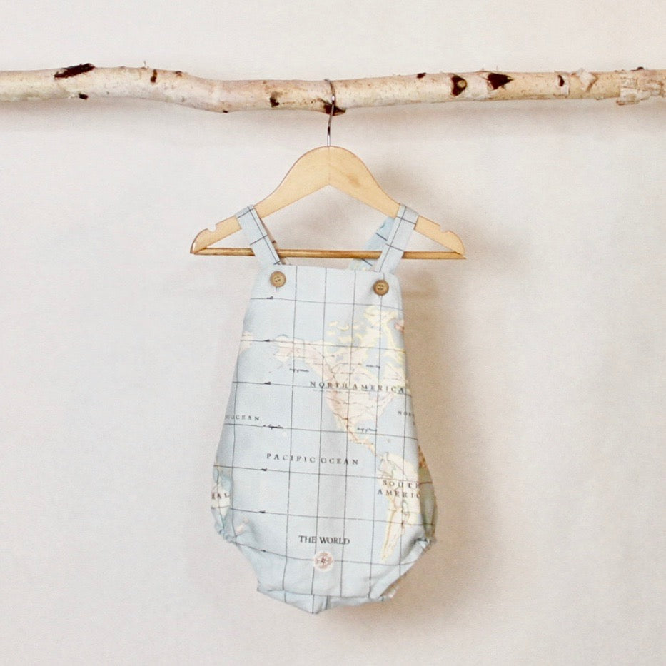 Map Romper - Violett Valentine - Children Clothing - Boutique