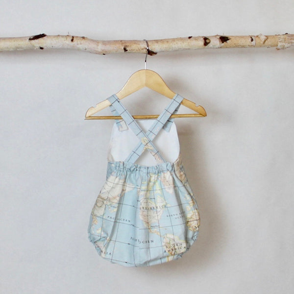 Map Romper - Violett Valentine - Children Clothing - Boutique